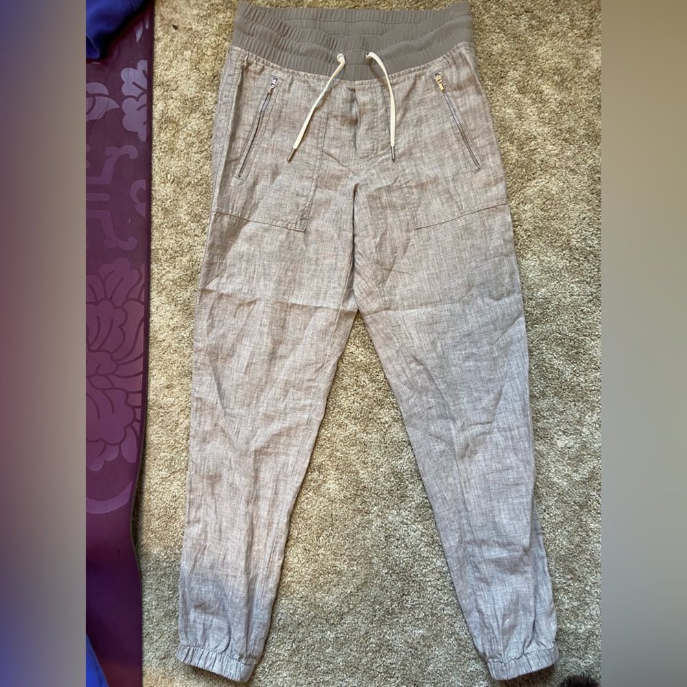 Athleta Cabo Linen Joggers - Grey